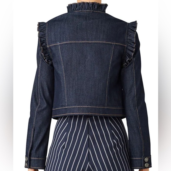 Cinq à Sept Dark Blue Jean Jacket - Picture 2 of 9